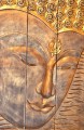 Buddha head in golden powder Buddhism